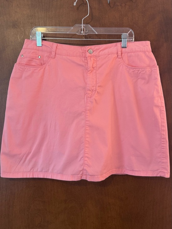 croft & barrow Pants - Croft & Barrow Classic Fit Pink Stretch Skort Size 16 Pockets Cotton Blend